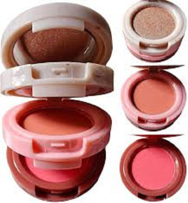 Lui Pui travel friendly mini face blush and highlighter palette(multicolor`)