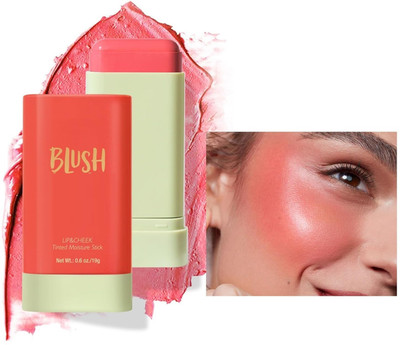 AFARAXIA Lightweight Multi-Stick for Face Eyes & Lip Longlasting 3in1 Multi-Use Blusher-1(orangne)
