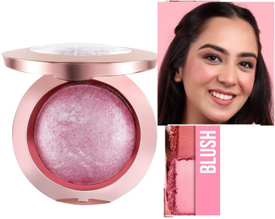 DARYUE Face Soft Pink Smooth Shine Baked Highlighter & Blusher(pink)