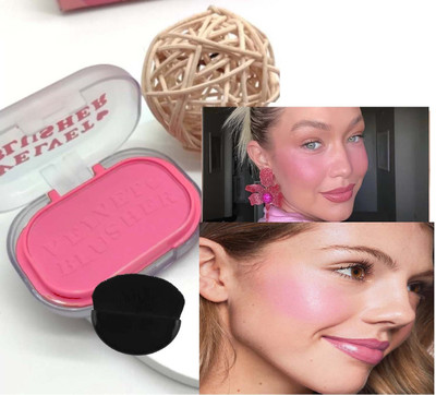 YAWI BEST SMOOTH VELVET BLUSHER WITH BRUSH AND MIRROR(Honeysuckle)