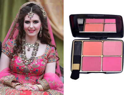 PERLENTE exclusive 4 IN 1 Color Blusher Kit for Face Makup(multicolor)