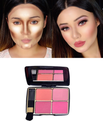 PERLENTE MAKEUP HIGH COVERAGE 4 IN 1 BLUSHER PALETTE(multicolor)