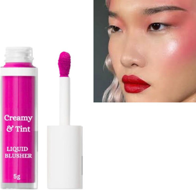 RED4 natural-looking. Pink liquid blusher pack of 1(Black)