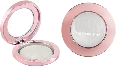 Jiwoo Best Baked Blusher Long Lasting, Shimmering Blush for a Natural look(WHITE)