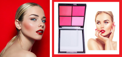 KAIASHA 4 in 1 face blusher palette matte blusher (multicolor) pack of - 1(mlticolor)