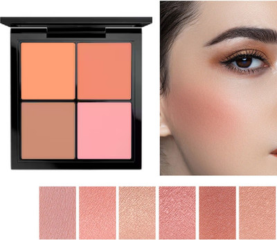 AGLEY 4 IN 1 BLUSHER PALETTE MULTI COLOR PACK OF 1(MULTI COLOR)