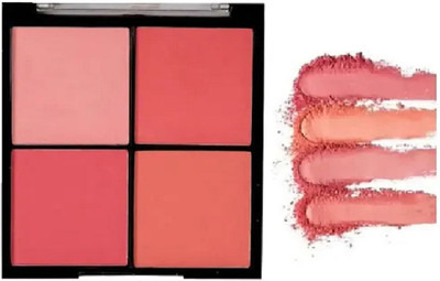 winry Matte look 4 in 1 blusher palette for face make up(MULTICOLOUR)