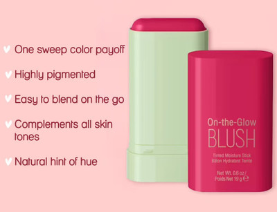 LILLYAMOR Ultra Soft Makeup Blush Stick | Solid Moisturizer Stick(LIGHT RUBY)