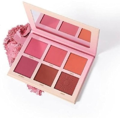 Shrijaa Beauty 6 Color Touch Blush Palette With Highly Blendable Shades(The Swiss Matte Soft Pigmented Pressed Powder Blush Edition)