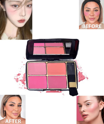 Sheny Silky and Creamy 4 Color Powder Blusher Palette(multicolor)
