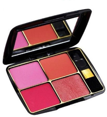 Ashyra 4 Colour Blusher highlighter palette with Brush(multicolor)