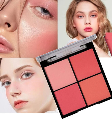 sheny soft 4 Shade Glow Blusher Palette Shimmery Matte Finish(multicolor)
