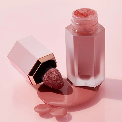USBK Matte Finish Liquid Blusher Soft Cream Makeup Waterproof(WARM RED)