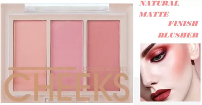 JANOST 3 Multicolor Blusher Palette Lightweight Long Lasting(MULTICOLOR)