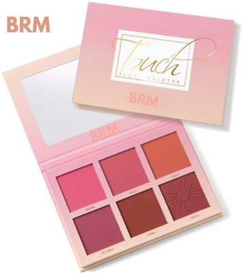 BRM TRADERS Makeup Blush Red disk 6 Colors Cheek Touch Blusher Palette High Quality(Pink, Multicolor)