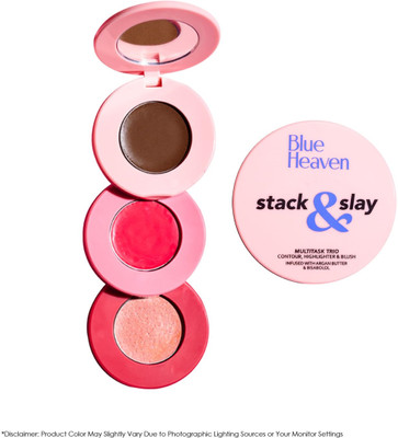BLUE HEAVEN Stack & Slay Multi Task Trio Contour, Blush, Highlighter 1.8g Royal Deep(Royal Deep)