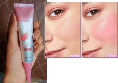 AFARAXIA Long lasting creamy colour change blusher tube for face makeup(soft pink)