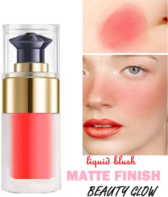 YAWI LIQUID BASE BLUSHER FOR FACE SHINE GLOW MAKE UP LOOK(RED ROMANCE)