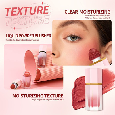 USBK Soft Liquid Blush Makeup Makeup for Long-Lasting(peach)