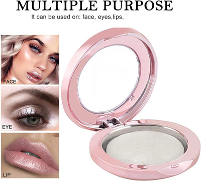 DARVING White Highlighter and blusher for Face Makeup, Blusher & Shimmer(WHITE)