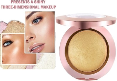 DARYUE Blusher and Highlighters Makeup Powder, Suit for Cheeks, Body, Eyeshadow(golden)