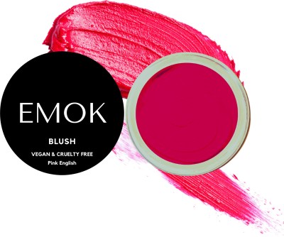 Emok Blush with SPF-Vitamin E-Natural Makeup For Girls and Women Soft Cream(PINK ENGLISH)