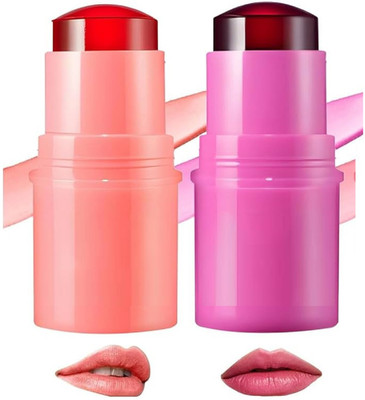 Maryville best new blusher easy to use long lasting pink with orange pack of 2(multi color)
