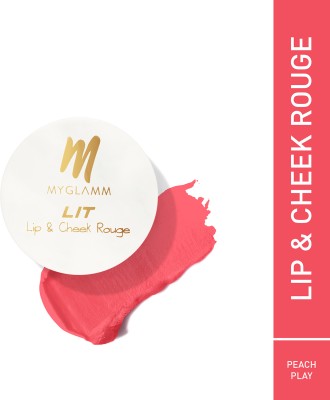 MyGlamm LIT Lip and cheek rouge - 10gm(Peach Play)