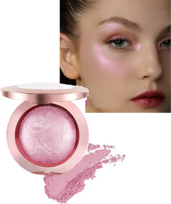 Arcanuy Face Smooth Shine Baked Highlighter & Blusher(PINK)
