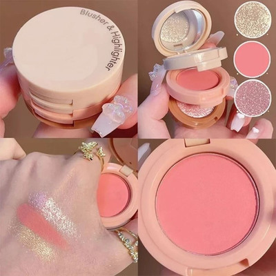 Rudvya Best 3-in-1 Blush, Highlighter, and Bronzer for a Redness and Glowing Look Highlighter(Multicolor)