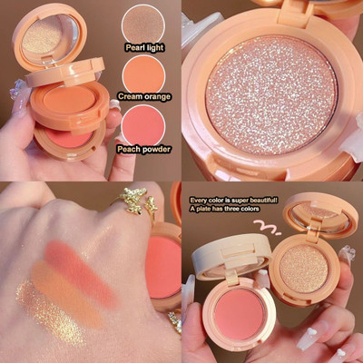 luzimaisa 3 in1 Makeup Mini Kit | Eyeshadow, Highlighter, Blusher with Mirror Highlighter(Multicolor)