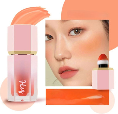 HSQ Soft Glow Liquid Blush with Cushion Applicator – Peach Orange(Multicolour)