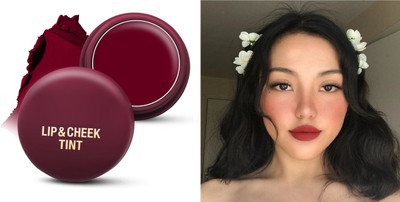 CATERINACHIARA Lip and Cheek Tint Matte|Multipurpose|Lightweight/blusher(mulberry)
