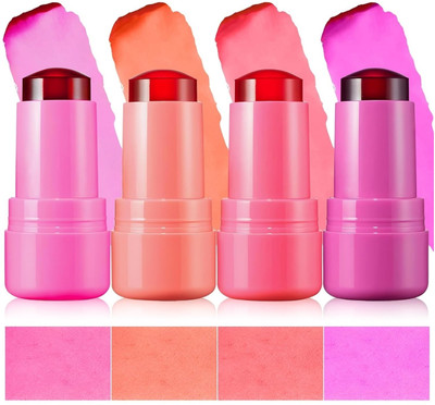 THTC 3 in 1 Eyes Cheeks Lips Long Lasting Matte Gel Stick(Multi-color)
