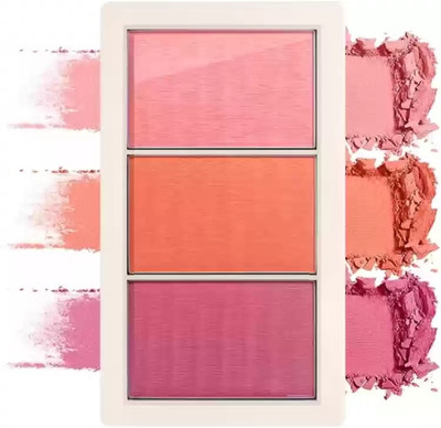 HUZURLU Super 3-in-1 Makeup Palette: Blush Glowing Look(multi color)