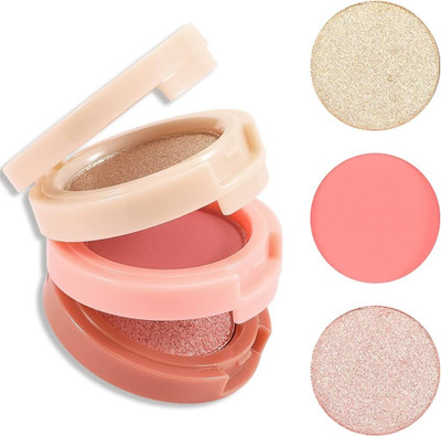 SEUNG Best 3-in-1 Multifunctional Makeup with Matte Highlighter and Pearly Blush(MULTICOLOR)