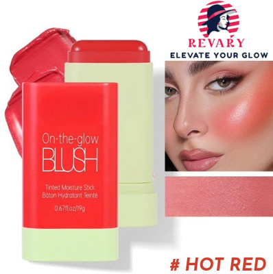 revary PX Blush | Dewy Finish| High Colour Payoff Ruby (19 gm)(HOT RED)