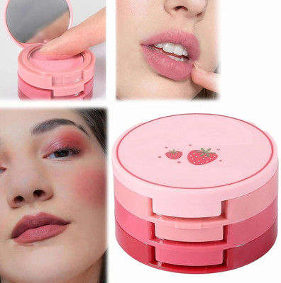 GFSU - GO FOR SOMETHING UNIQUE 3-In-1 Lip & Cheek Tint Natural Finish And Easy to Use Blush(multi color)