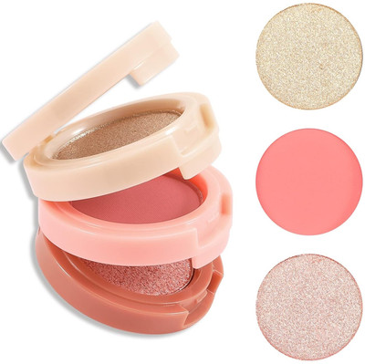MYEONG 3-in-1 Eyeshadow And Blush Matte & Shimmery Finish Palette(Multi Shades)