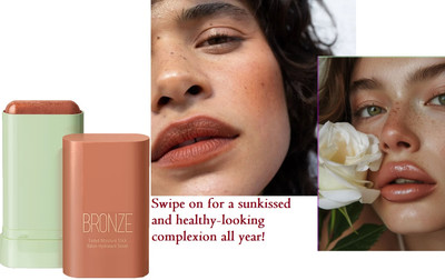 AFARAXIA Lightweight Multi-Stick for Face Eyes & Lip Longlasting 3in1 Multi-Use Blush(brown)