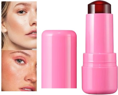 Neycare For Women New Lip Stain & Cheek Stain Milk Makeup Cooling Water Jelly Tint Blush(Pink)