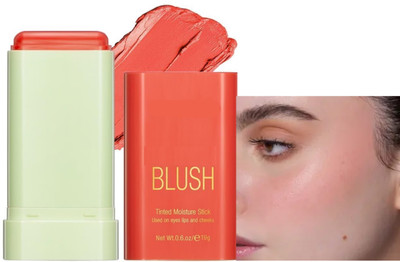 AFARAXIA cream Blush Stick Multi-Use Makeup for Cheeks & Lips with Hydrating Formula(Peach)