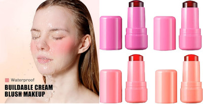 HUZURLU easy-to-use lip and cheek jelly glides on sheer and build vibrant Blush(PINK)