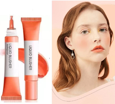 Neycare liquid blusher super matte finish long lasting easy to use pack of 1(ORANGE)