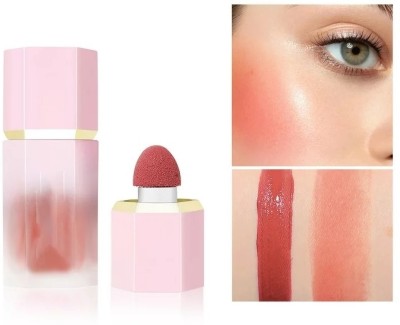 HUZURLU Blush Cream Blusher Highly Pigmented, Lightweight Texture, For Cheeks Glow(Peach Filter)