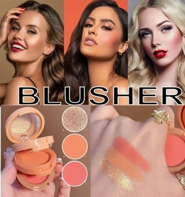 BLUEMERMAID 3 IN 1 BLUSHER HIGHLIGHTER EYESHADOW(MULTICOLOR)