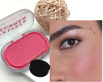 YAWI NEW SMOOTH VELVET BLUSHER WITH BRUSH AND MIRROR(Watermelon Color)