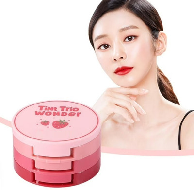 SILDUST 3 in 1 Lip & Cheek Cream Tint Multi-Use Formula(Multicolored)