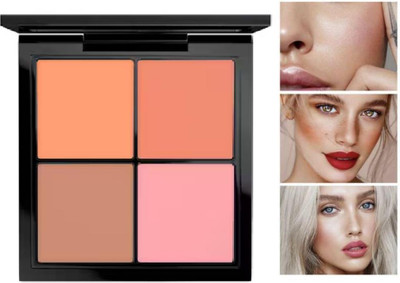 AGLEY 4 IN 1 MAKEUP MATTE WATER PROOF BLUSHER MULTI SHADE(multi color)