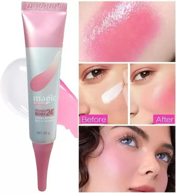 EVERERIN 3 in 1 blusher Natural-Matte Finish Highly Pigmented Long-Lasting Formula(Glowing Pink)